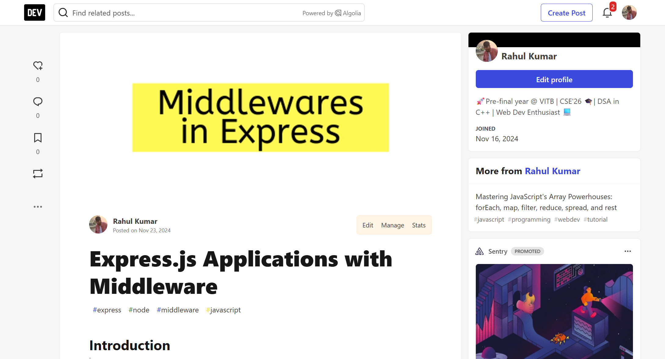 Express.js Applications with Middleware