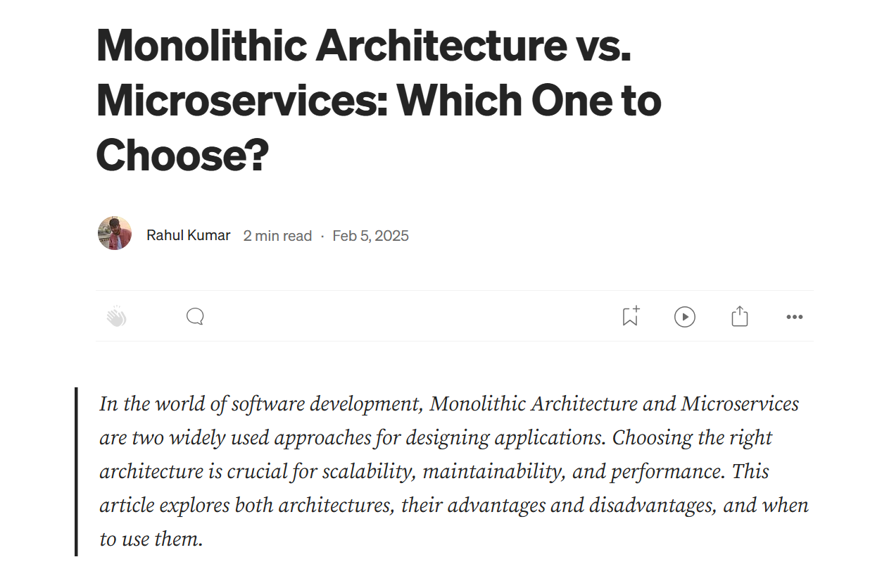 Monolithic Architecture vs. Microservices: Which One to Choose?